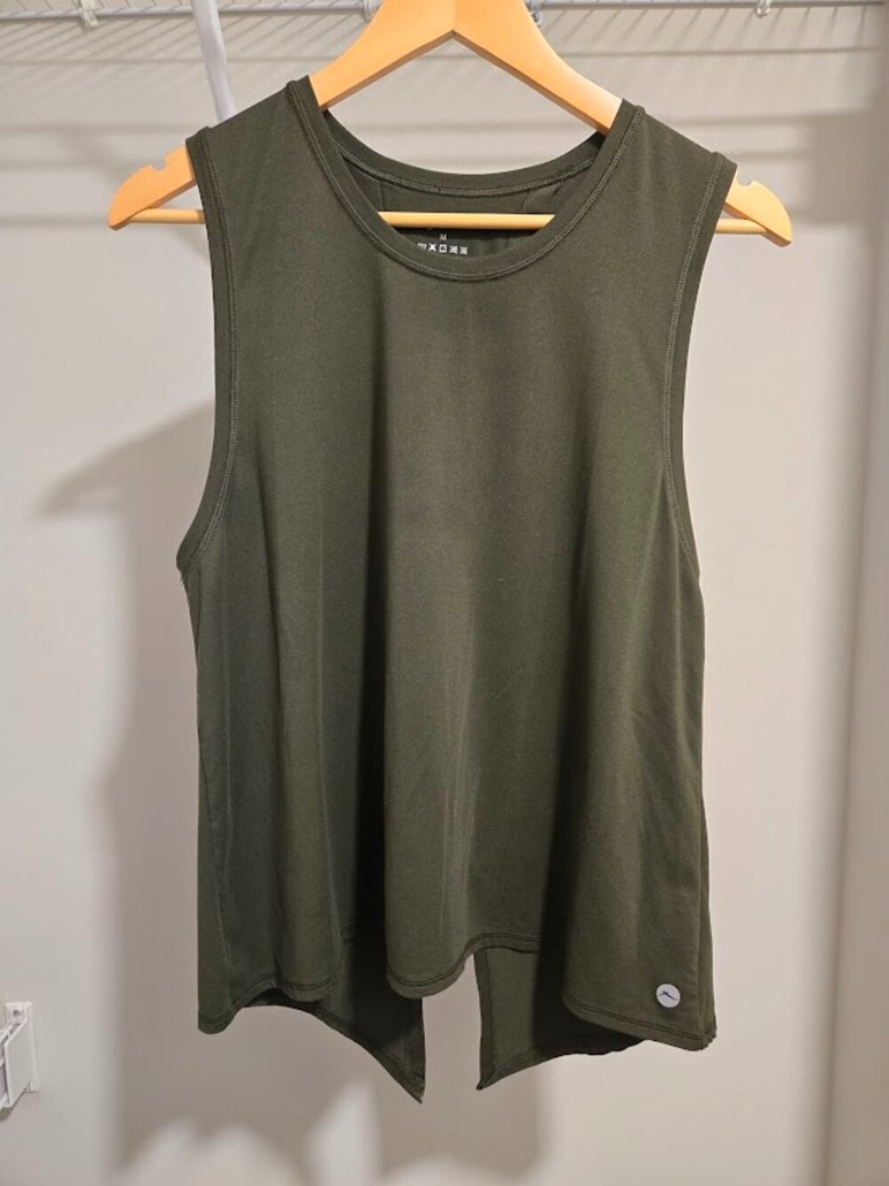 By Gottex Women's Olive Split-Back Athletic Tank Top Size M